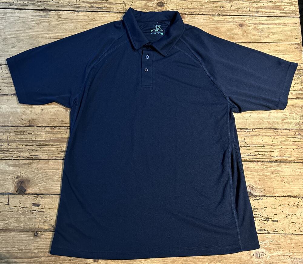 Fast Sustainable Product Mens Size XL Navy Short Sleeve Polo